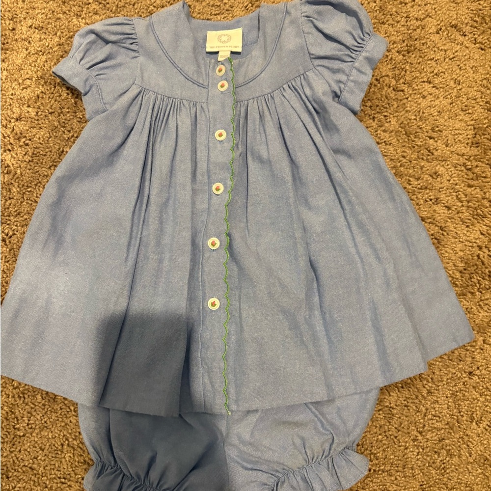 Blue Kids Casual Dress Set